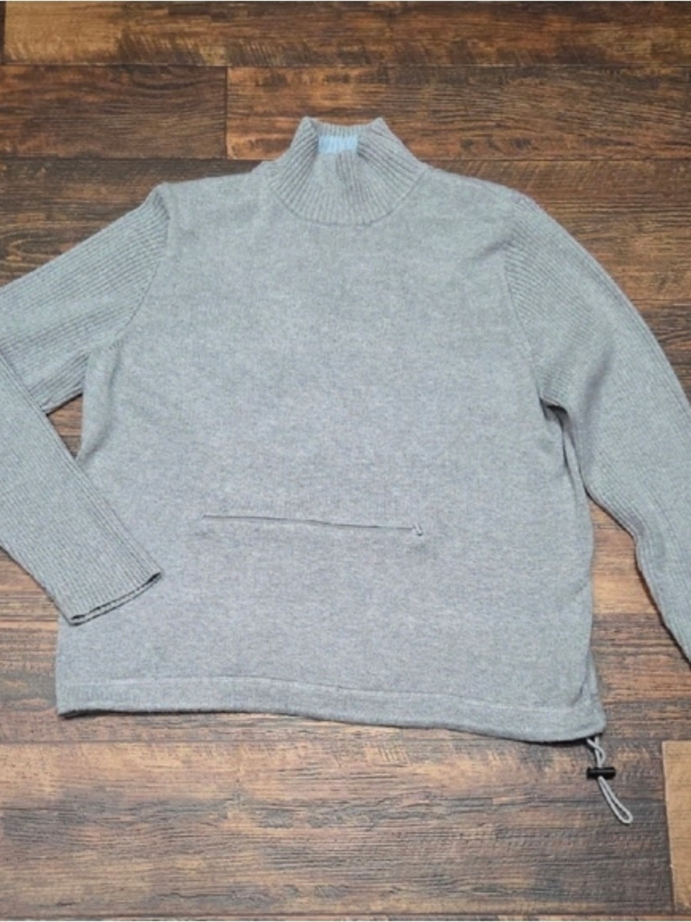 Eddie Bauer Light Gray Turtleneck Funnel Sweater